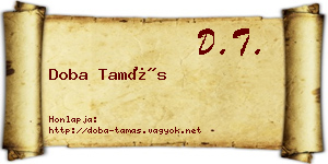 Doba Tamás névjegykártya