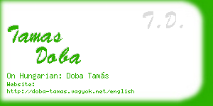 tamas doba business card